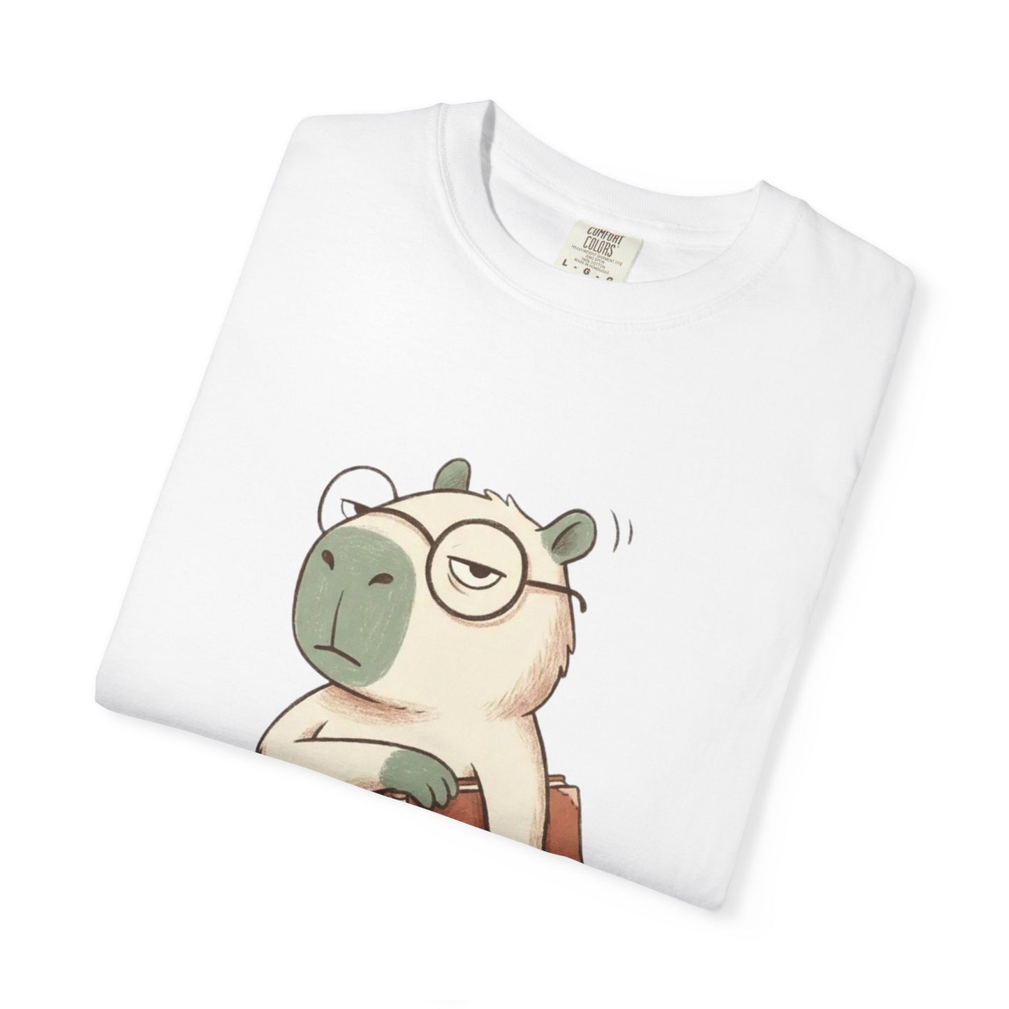 T-Shirt — Cute Bookish Sloth Graphic Tee “I Closed My Book To Be Here”