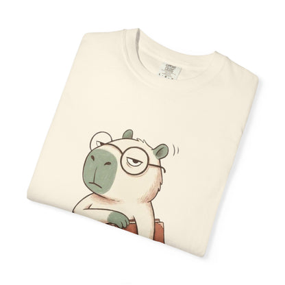 T-Shirt — Cute Bookish Sloth Graphic Tee “I Closed My Book To Be Here”