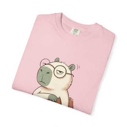 T-Shirt — Cute Bookish Sloth Graphic Tee “I Closed My Book To Be Here”