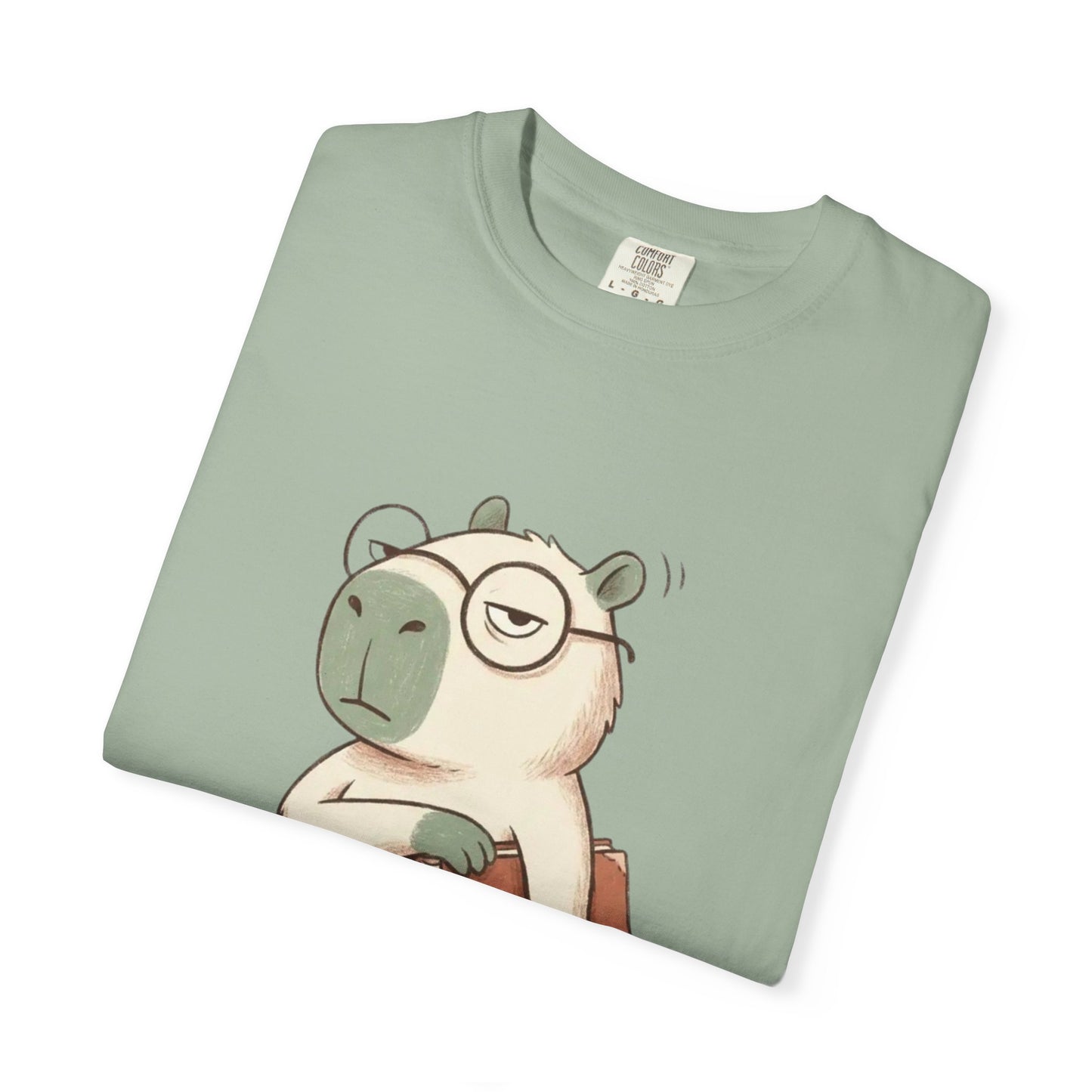 T-Shirt — Cute Bookish Sloth Graphic Tee “I Closed My Book To Be Here”